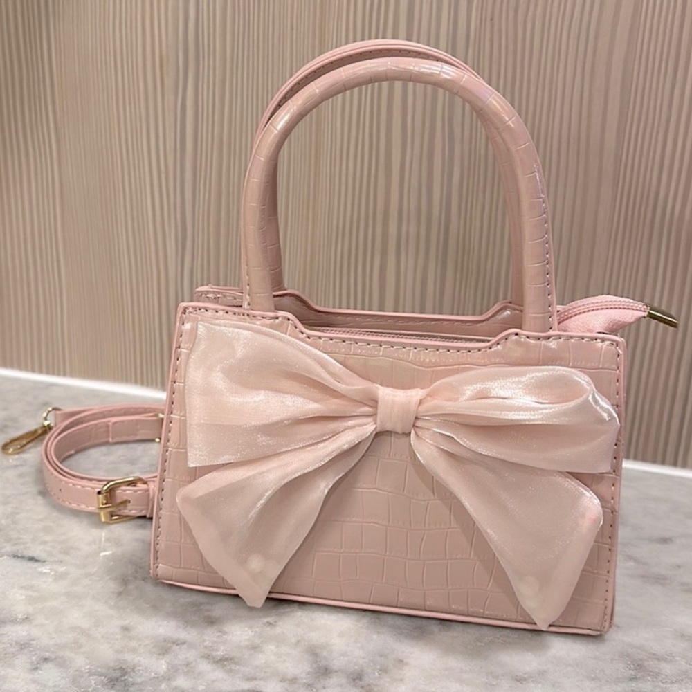 NEW Pink Bow Crossbody Bags with Top Handles